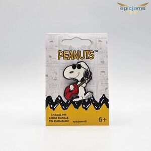 Loungefly Peanuts Snoopy Joe Cool Guitar Enamel Pin